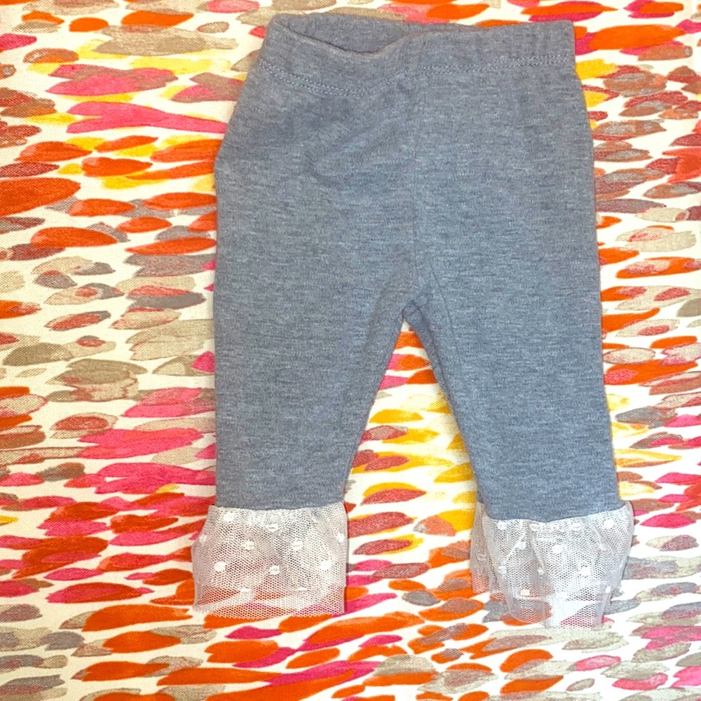 Decorated lace cotton pants